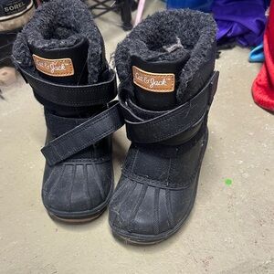 Cat & Jack Black Faux Fur Lined Boots